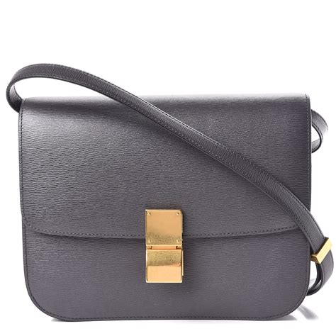 celine box light grey|Celine pursebop box bag.